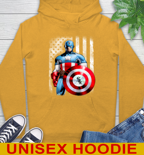 Chicago White Sox MLB Baseball Captain America Marvel Avengers American Flag Shirt Hoodie 2