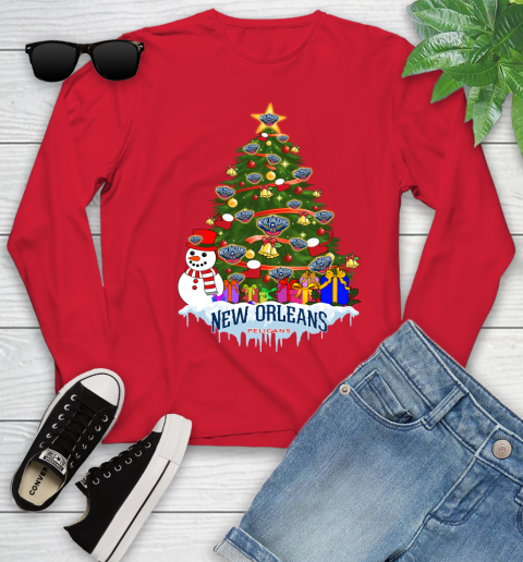 New Orleans Pelicans Merry Christmas NBA Basketball Sports Youth Long Sleeve 11