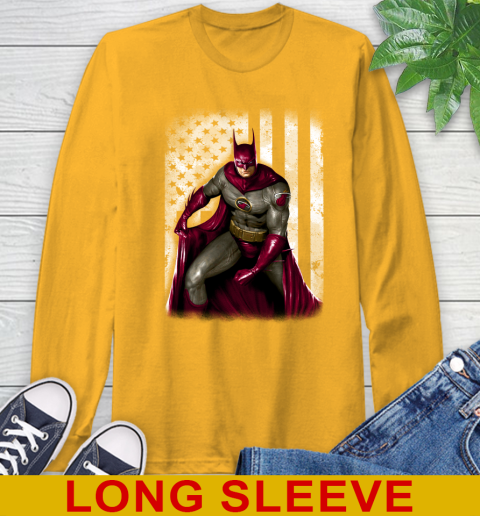 Miami Heat NBA Basketball Batman DC American Flag Shirt Long Sleeve T-Shirt - Image 3