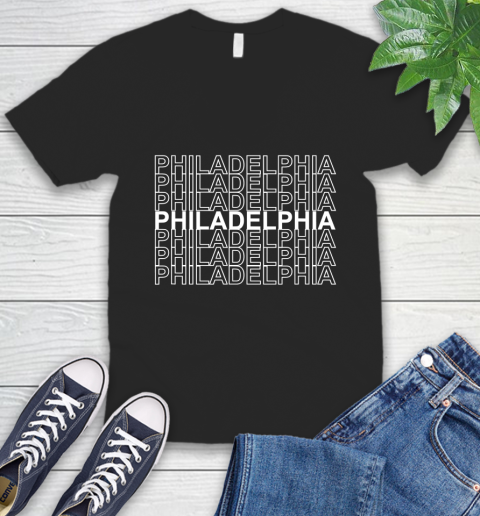 Nurse Shirt Thank You Philadelphia Bag Design T Shirt V-Neck T-Shirt