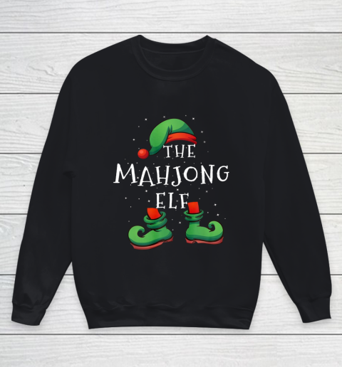 Mahjong Christmas Elf Group Matching Family Gift Youth Sweatshirt