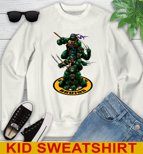 NHL Hockey Boston Bruins Teenage Mutant Ninja Turtles Shirt Youth Sweatshirt