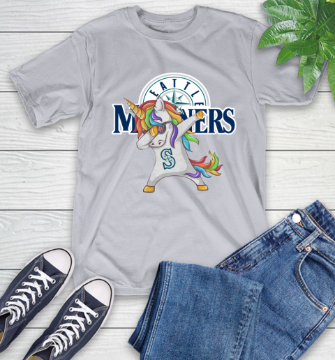 Seattle Mariners MLB Baseball Funny Unicorn Dabbing Sports T-Shirt 18