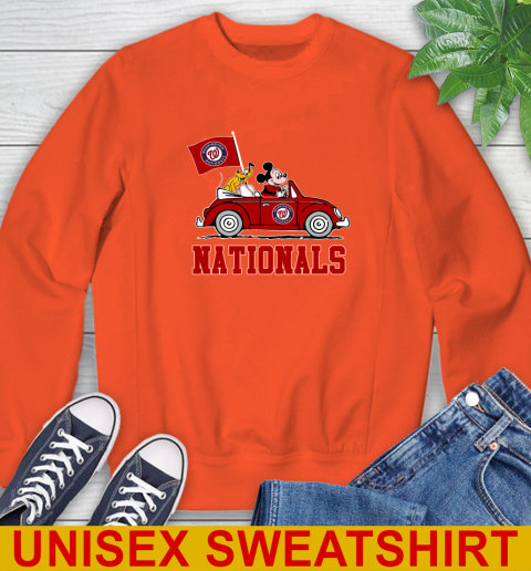 MLB Baseball Washington Nationals Pluto Mickey Driving Disney Shirt Sweatshirt 4