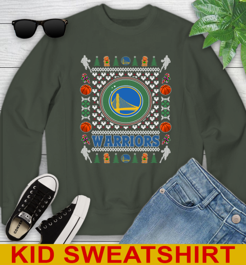 Golden State Warriors Merry Christmas NBA Basketball Loyal Fan Youth Sweatshirt 8