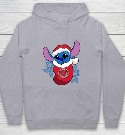 Arizona Diamondbacks Christmas Stitch In The Sock Funny Disney MLB Youth Hoodie 5