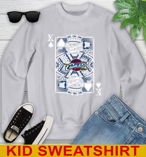 Cleveland Cavaliers NBA Basketball The King Of Spades Death Cards Shirt Youth Sweatshirt 3