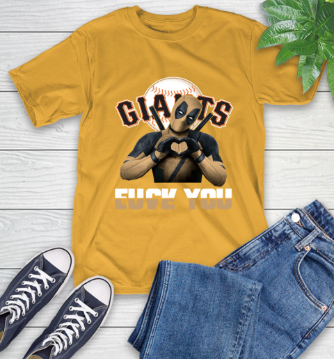 MLB San Francisco Giants Deadpool Love You Fuck You Baseball Sports T-Shirt 2