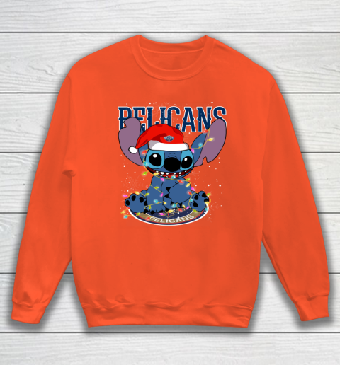 New Orleans Pelicans NBA noel stitch Basketball Christmas Sweatshirt 2