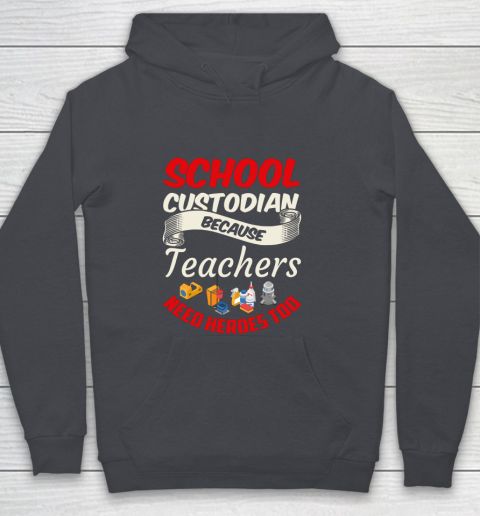 School Custodian Shirt Jokey Funny Saying Custodian Youth Hoodie 5