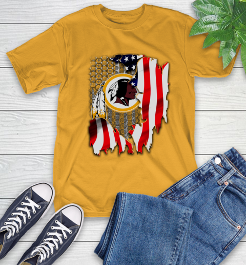 Washington Redskins NFL Football American Flag T-Shirt 2