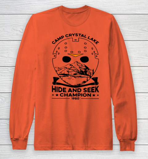Camp Hide And Seek Champion Crystal Lake 1980 Halloween Long Sleeve T-Shirt 3