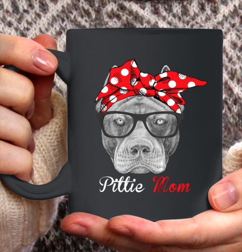 Dog Mom Shirt Pittie Mom Shirt for Pitbull Dog Lovers Mothers Day Ceramic Mug 11oz