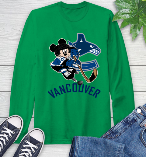 NHL Vancouver Canucks Mickey Mouse Disney Hockey T Shirt Long Sleeve T-Shirt 7