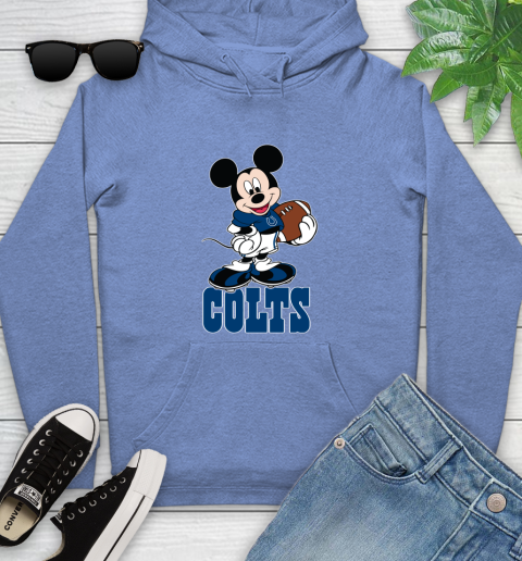 NFL Football Indianapolis Colts Cheerful Mickey Mouse Shirt Youth Hoodie 11