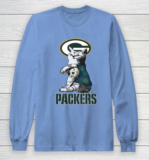 NFL Football My Cat Loves Green Bay Packers Long Sleeve T-Shirt 8