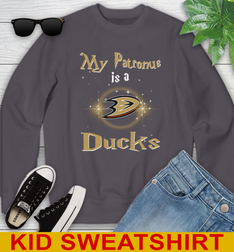 NHL Hockey Harry Potter My Patronus Is A Anaheim Ducks Youth Sweatshirt 5