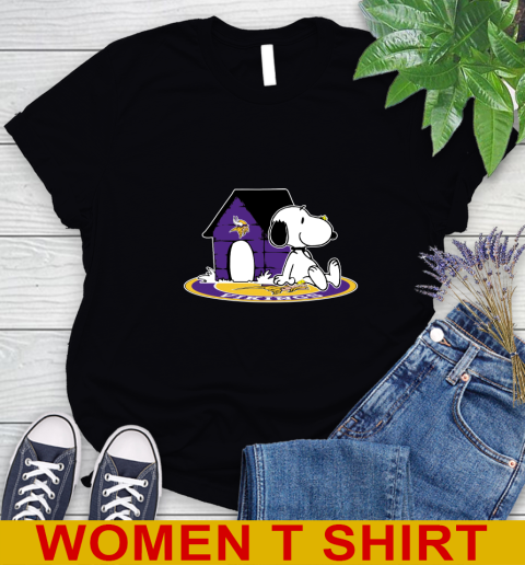 NFL Football Minnesota Vikings Snoopy The Peanuts Movie Shirt Women's T-Shirt 2