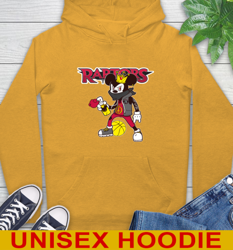 Toronto Raptors NBA Basketball Mickey Peace Sign Sports Hoodie 3