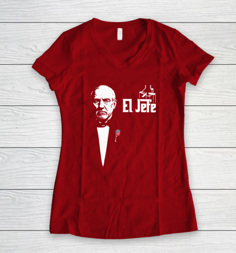 Gregg Popovich Coach El Jefe The Godfather Women's V-Neck T-Shirt 6