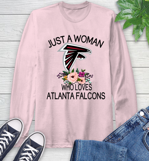 NFL Just A Woman Who Loves Atlanta Falcons Football Sports Long Sleeve T-Shirt 8
