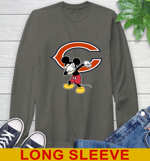 Chicago Bears NFL Football Dabbing Mickey Disney Sports Long Sleeve T-Shirt 8