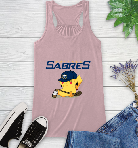 NHL Pikachu Hockey Sports Buffalo Sabres Racerback Tank 11