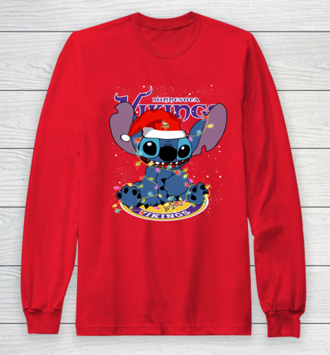 Minnesota Vikings NFL Football noel stitch Christmas Long Sleeve T-Shirt 7