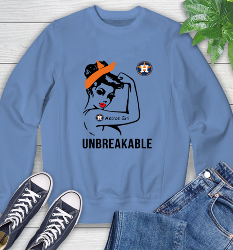 MLB Houston Astros Girl Unbreakable Baseball Sports Sweatshirt 8