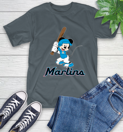 MLB Baseball Miami Marlins Cheerful Mickey Mouse Shirt T-Shirt 7