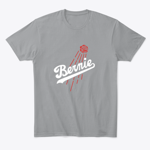 wf6l bernie sanders los angeles dodgers classic t shirt 2 front sport grey
