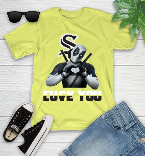 MLB Chicago White Sox Deadpool Love You Fuck You Baseball Sports Youth T-Shirt 10