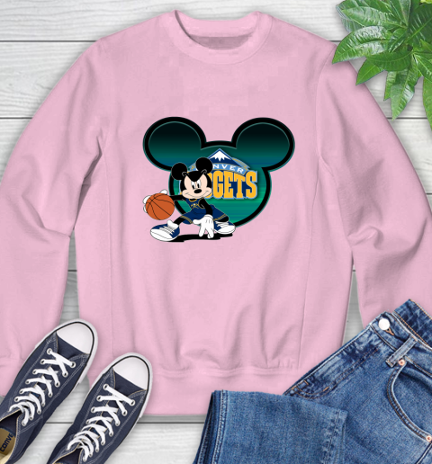 NBA Denver Nuggets Mickey Mouse Disney Basketball Sweatshirt 9