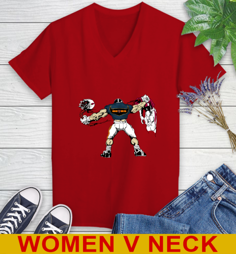 Chicago Bears NFL Football Fight For Victory Women's V-Neck T-Shirt 12