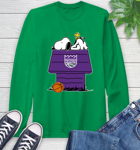 Sacramento Kings NBA Basketball Snoopy Woodstock The Peanuts Movie Long Sleeve T-Shirt 7
