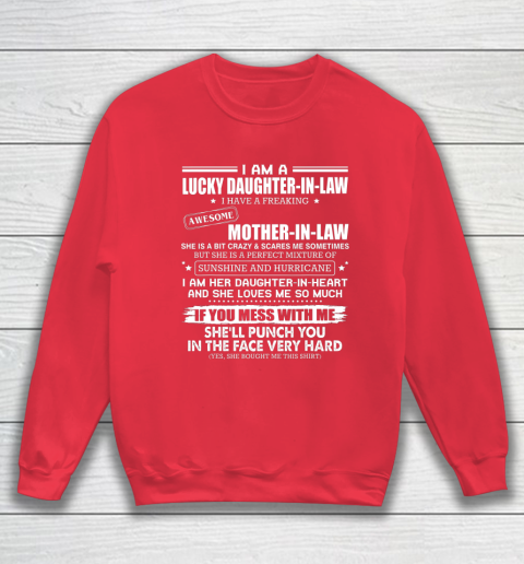 Lucky Daughter In Law Have A Freaking Awesome Mother In Law Sweatshirt 7
