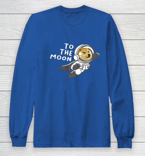Dogecoin to the Moon Shirt Hodl Doge Coin Crypto Currency Long Sleeve T-Shirt 6