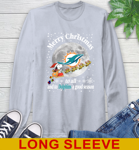 Miami Dolphins Merry Christmas To All And To Dolphins A Good Season NFL Football Sports Long Sleeve T-Shirt 6
