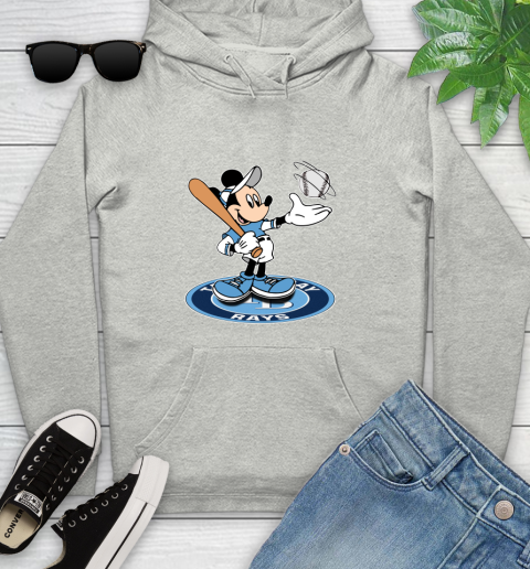 MLB Baseball Tampa Bay Rays Cheerful Mickey Disney Shirt Youth Hoodie 2