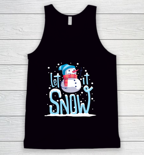 Christmas Snowman Let it Snow Tank Top