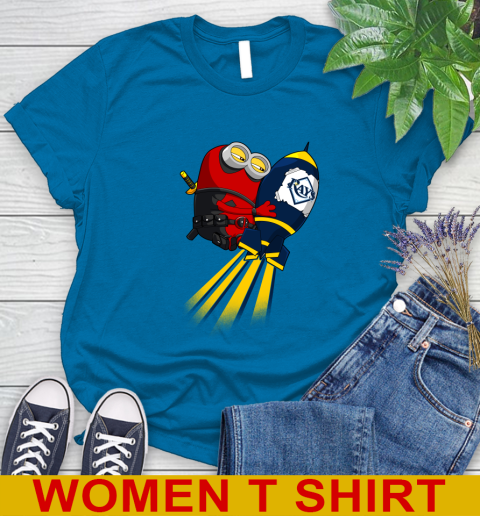 MLB Baseball Tampa Bay Rays Deadpool Minion Marvel Shirt Women's T-Shirt 8