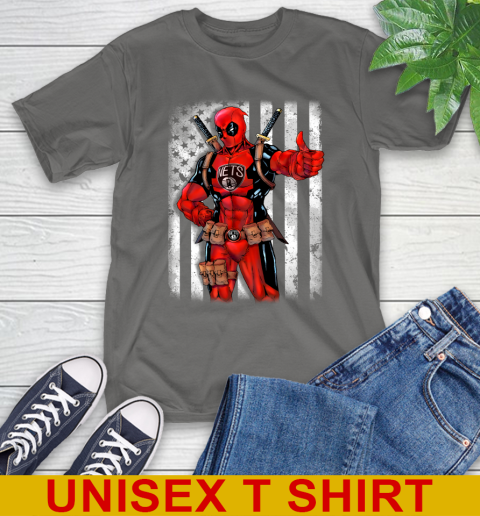 NBA Basketball Brooklyn Nets Deadpool American Flag Shirt T-Shirt 10