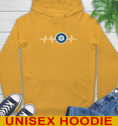 Seattle Mariners MLB Baseball Heart Beat Shirt Hoodie 2