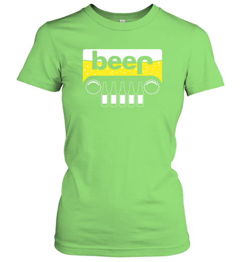ewxg beer and jeep shirts ladies t shirt 20 front lime