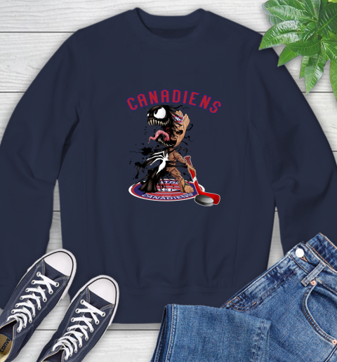 NHL Montreal Canadiens Hockey Venom Groot Guardians Of The Galaxy Sweatshirt 3