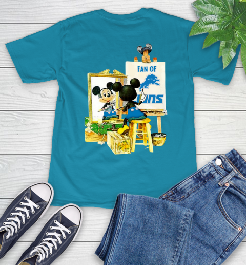 NFL Football Detroit Lions Mickey Drawing Shirt 10
