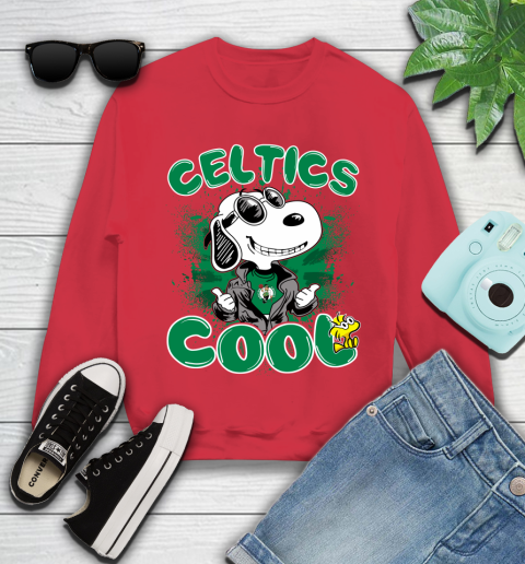 NBA Basketball Boston Celtics Cool Snoopy Shirt Youth Sweatshirt 6