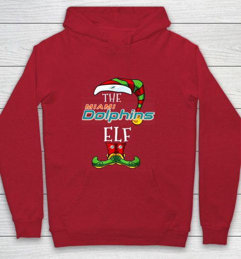 Miami Dolphins Christmas ELF Funny NFL Youth Hoodie 7