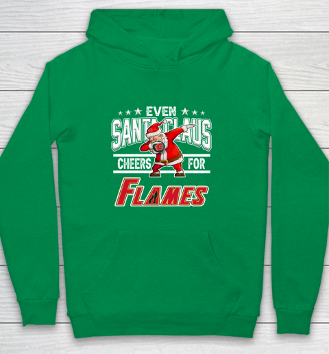 Calgary Flames Even Santa Claus Cheers For Christmas NHL Youth Hoodie 4