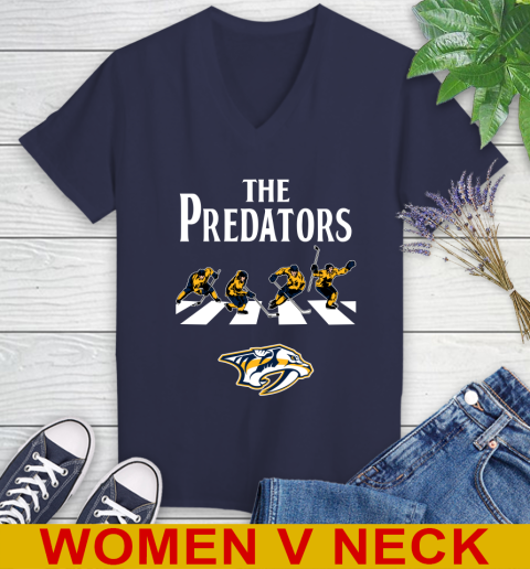 NHL Hockey Nashville Predators The Beatles Rock Band Shirt Women's V-Neck T-Shirt 13 NHL Hockey Nashville Predators The Beatles Rock Band Shirt Women's V-Neck T-Shirt - Image 13